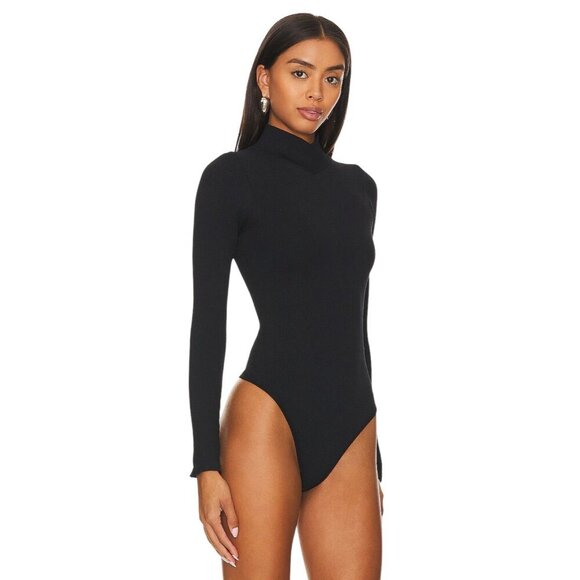 Free People x Intimately XYZ Recycled Turtleneck Bodysuit In Black XS Small Top - Picture 5 of 12